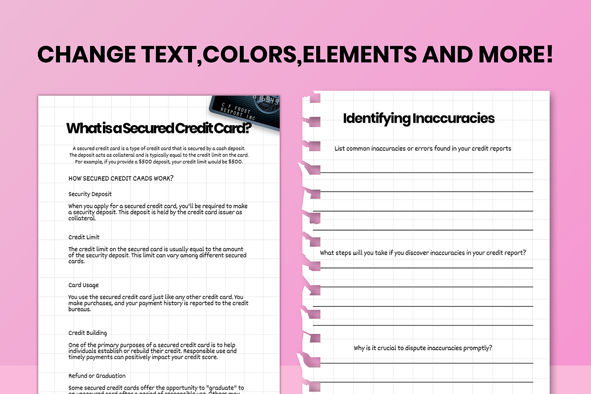 PLR Credit Repair E-Book With Prompt, a Magazine Template by Lux Logo Studios (Photo 3 of 4)
