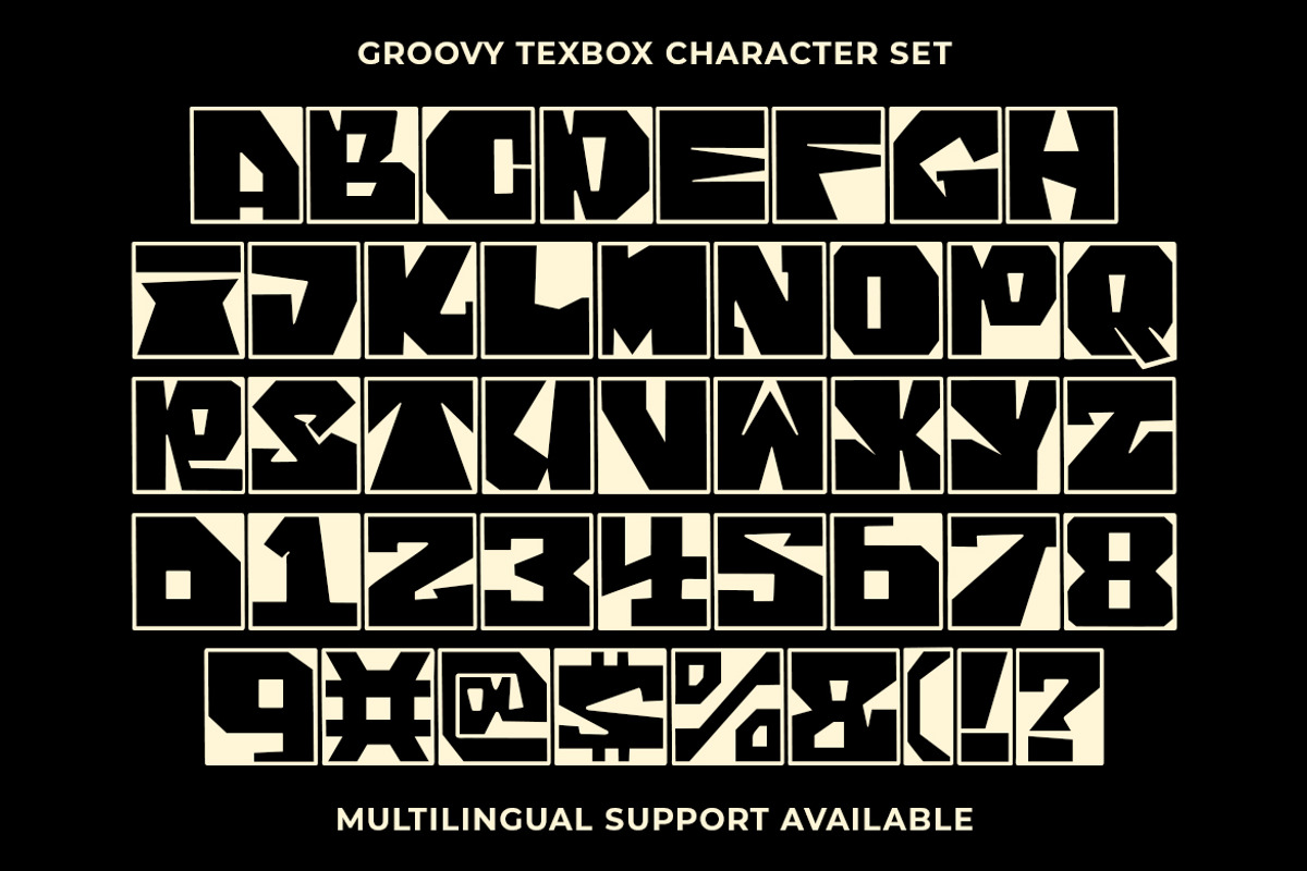 GF Texbox - Blocky Display Font, a Handwritten Font by GroovyFontCo (Photo 7 of 7)