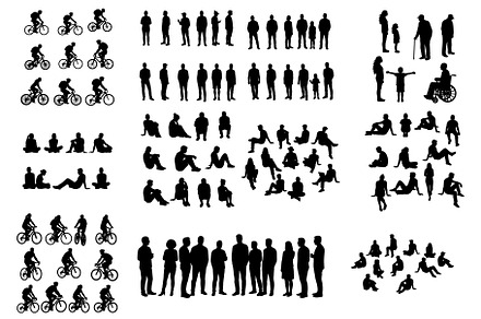 Minimal Vector People Silhouettes, a Person Illustration by MkStudio