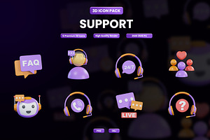 Support 3D Icon, an Object Graphic by Artnivora.Std