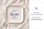 Jewelry Square Ring Dish Mockup, a Merchandise Mockup by Mie Mockup Studio (Thumbnail 2 of 7)