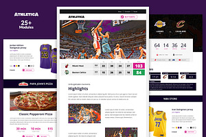 Athletica-1 Email Template + Builder