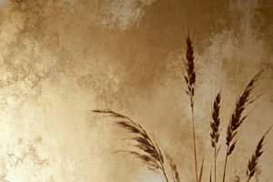 Botanical Grass Mural Wallpaper, a Decorative Illustration by Virgo Studio
