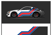 Dynamic Racing Car Wrap Design, a Technology Illustration by CarWrap design (Thumbnail 3 of 4)