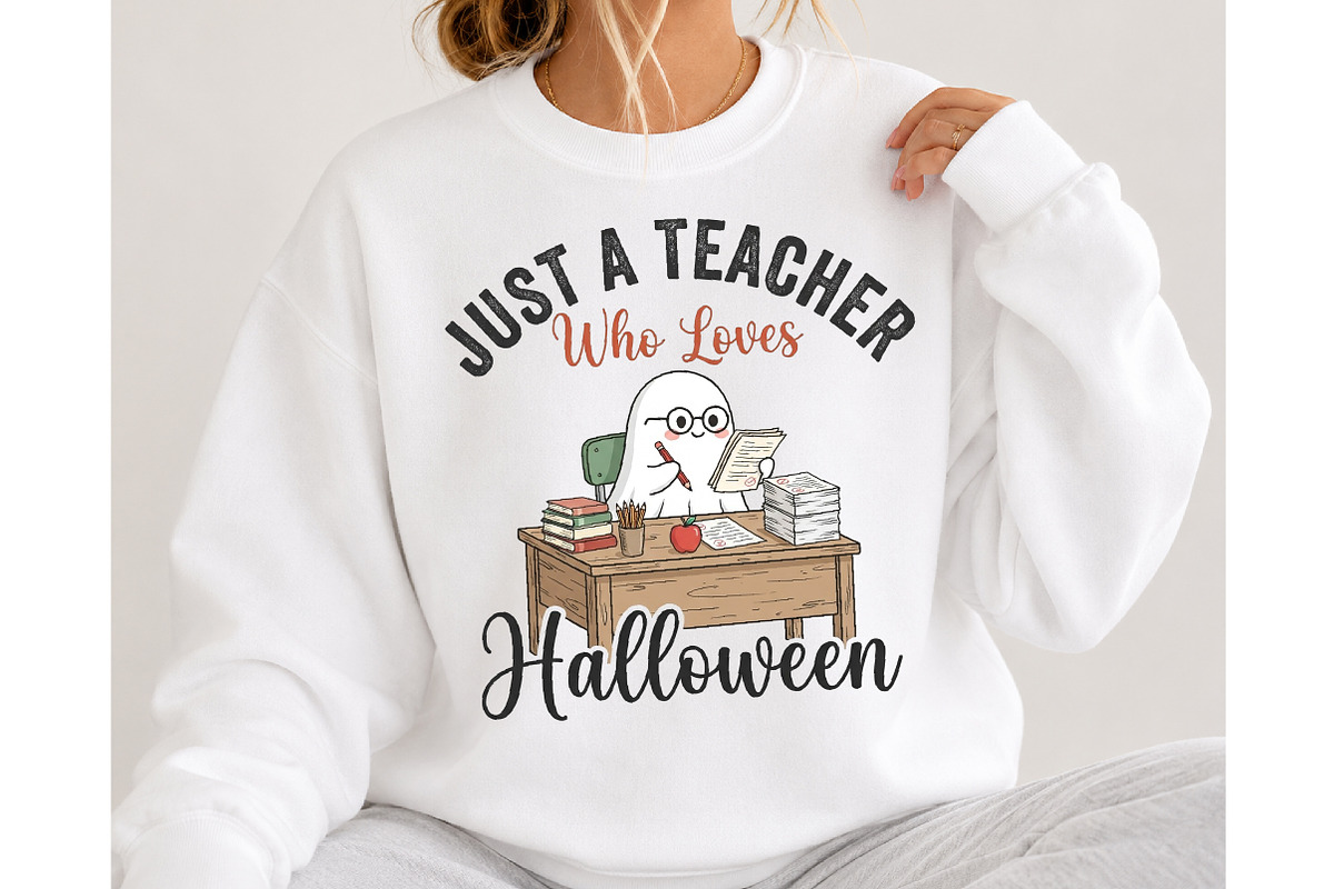 Just a Teacher Who Loves Halloween, a Seasonal Illustration by DreamCafeArt (Photo 4 of 7)
