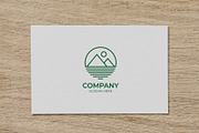 Minimalist mountain landscape logo, a Branding & Logo Template by Medianeka (Thumbnail 3 of 3)