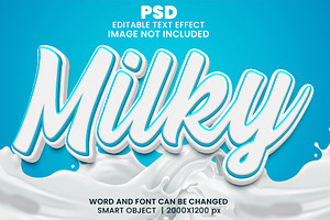 Milky 3d Text Effect Style, a Layer Style Add-On by bdrobin