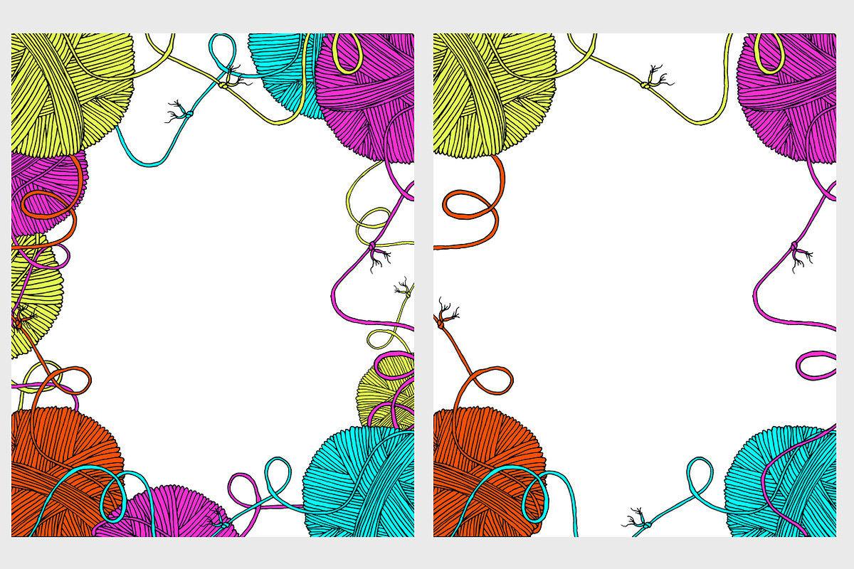 Yarn balls cover mock up, a Decorative Illustration by OKart.studio (Photo 5 of 6)