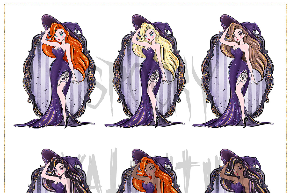 Boujee Witch Hand Drawn Clipart, a Decorative Illustration by Masha  Studio (Photo 5 of 5)