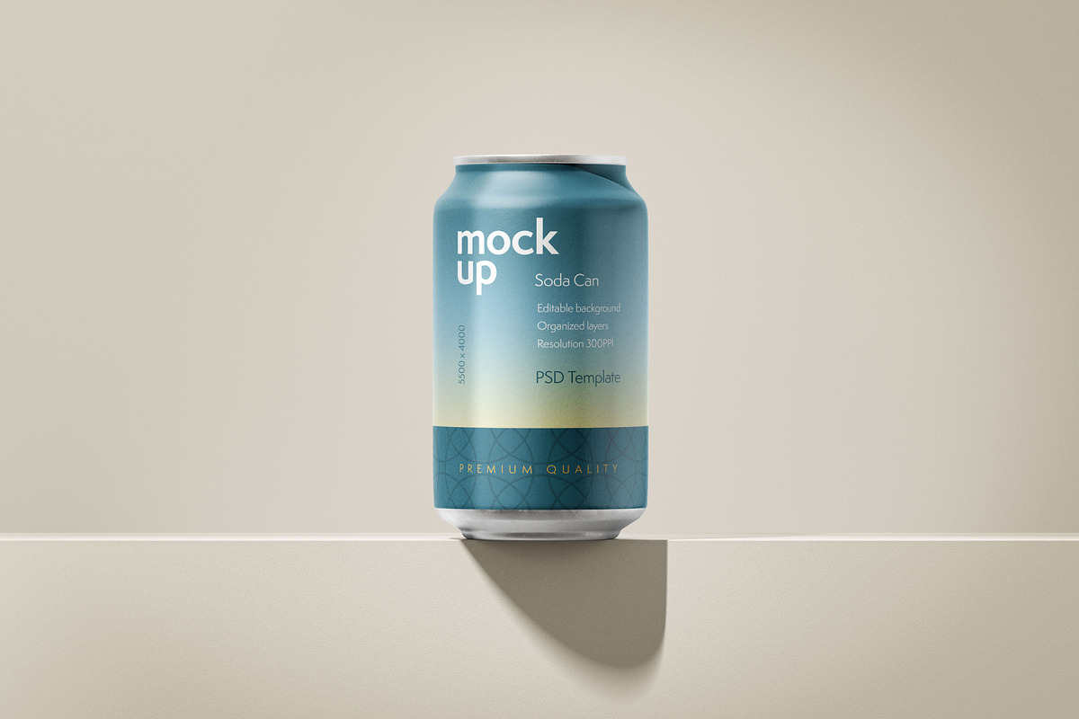 Soda Can Mockup Set, a Packaging Mockup by Deeplab (Photo 6 of 12)