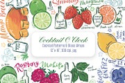 Cocktail O’Clock, a Pattern Graphic by HannaSymo (Thumbnail 1 of 13)