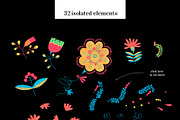 Hand-painted folk gouache pattern, a Decorative Illustration by Folkheart (Thumbnail 3 of 11)