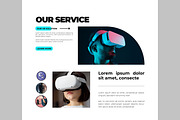 Virtual Reality Landing Page, an UI Kit Template by CreativeShaper (Thumbnail 4 of 6)