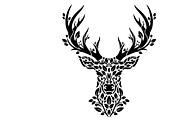 deer head wall mount silhouette, an Illustration by Amazin_art (Thumbnail 2 of 51)