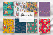 Tropical Santa Christmas Patterns, a Pattern Graphic by KaramfilaS (Thumbnail 1 of 28)