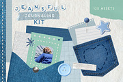 Jeansful Journaling Kit, an Object Graphic by DigARTbyHavroshka (Thumbnail 1 of 14)