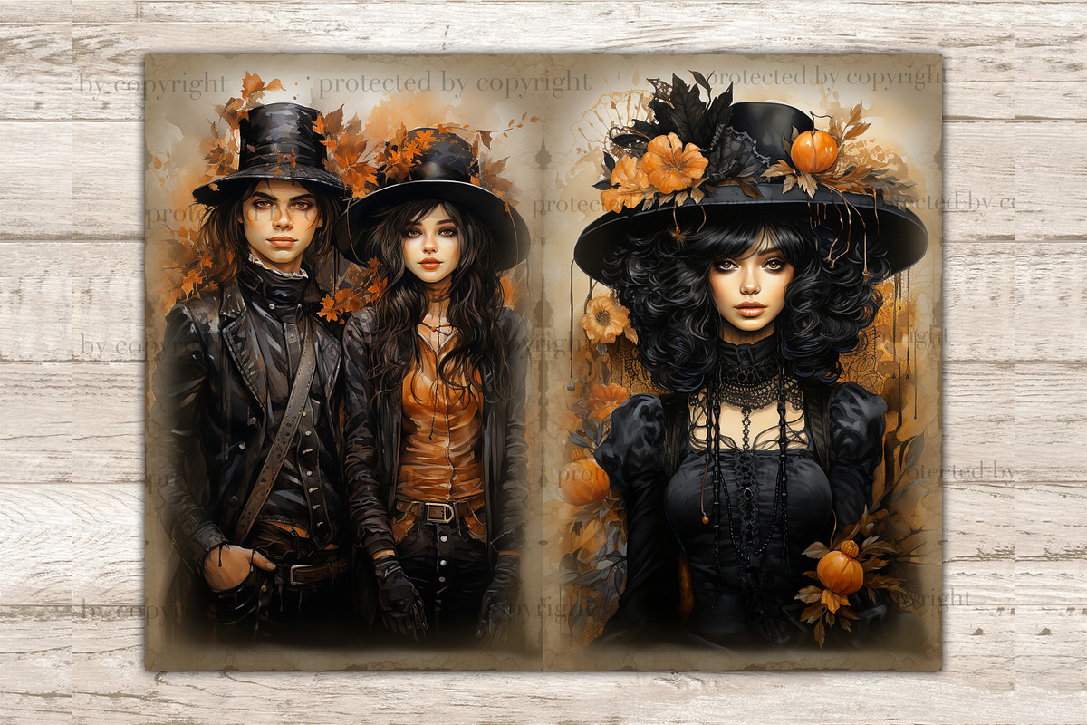 Victorian Autumn Junk Journal Pages, a Person Illustration by GlamArtZhanna (Photo 3 of 9)