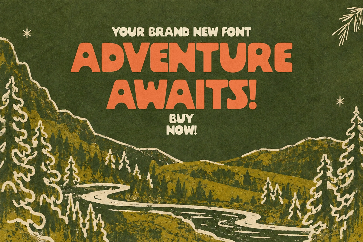 Outdoors Font Bundle - 60 Fonts!, a Serif Font by HipFonts (Photo 3 of 13)