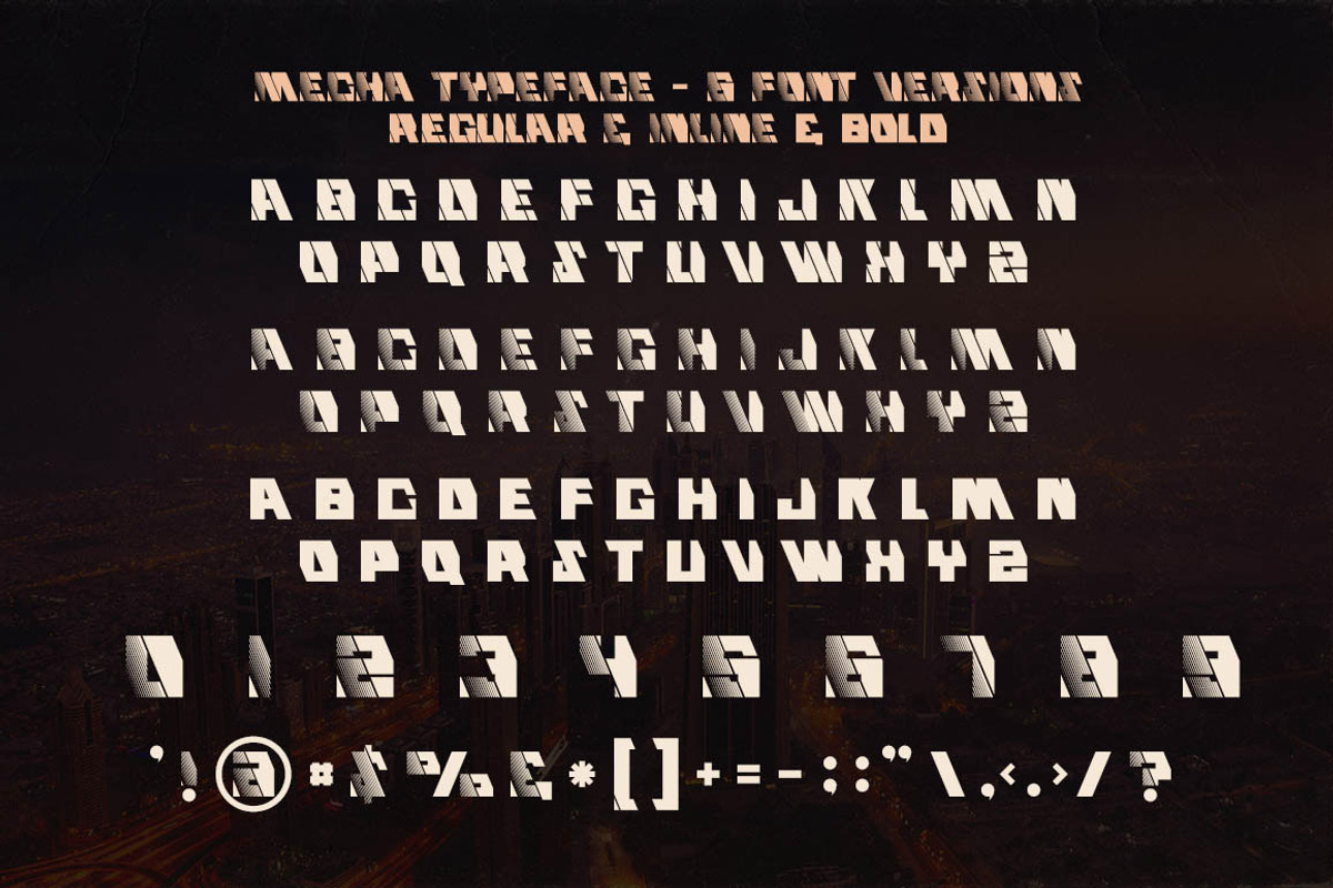 Mecha - Display Font preview 2