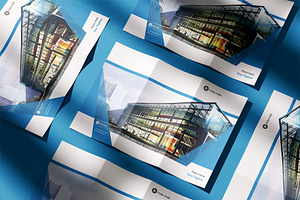 Construction Trifold Canva InDesign, a Brochure Template by ID Vision Studio