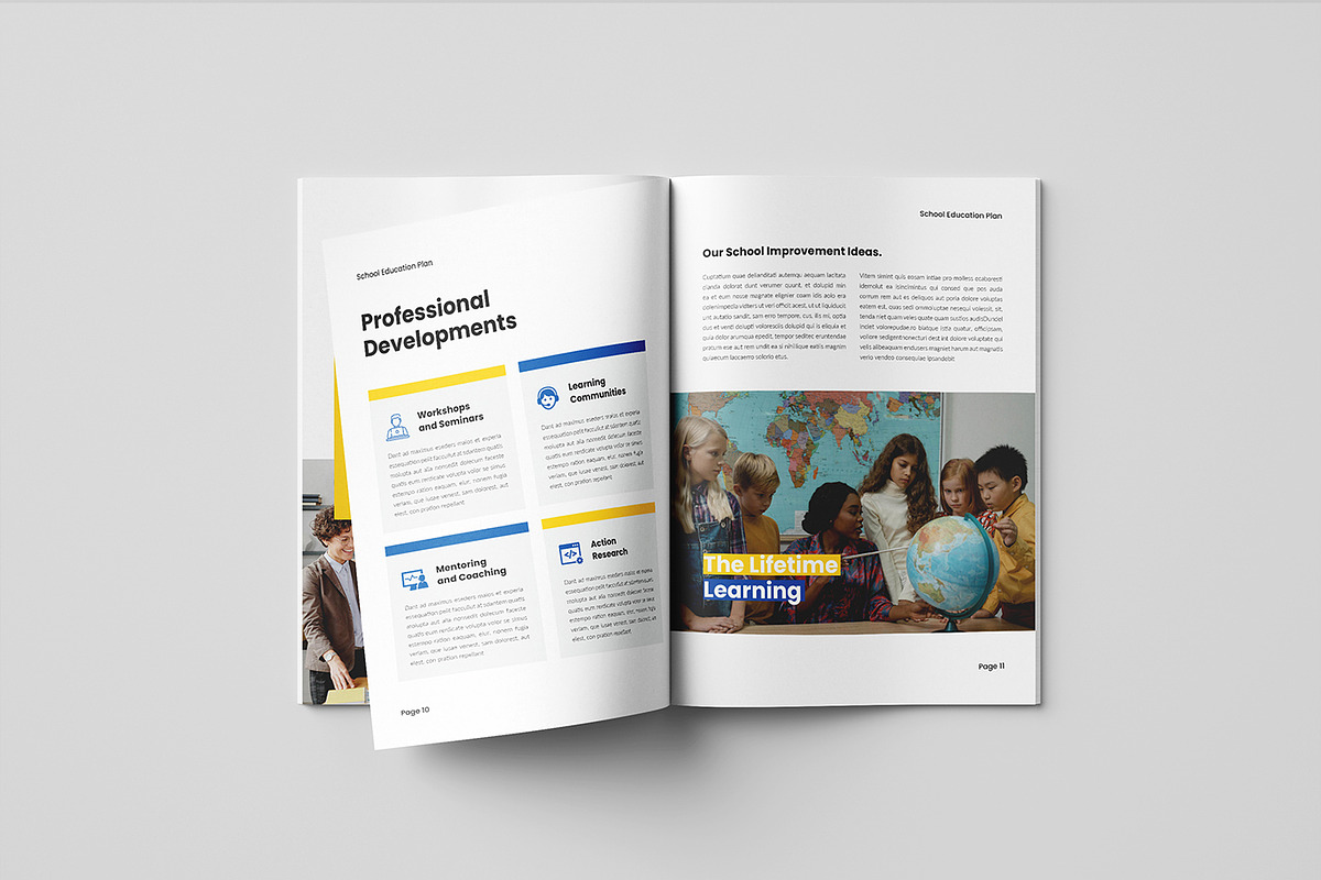 School Education Plan Template, a Brochure Template by Spark_Creative (Photo 6 of 10)