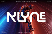 Klyne – Bold Futuristic Sci-Fi Font, a Sans Serif Font by Brand Earth (Thumbnail 1 of 7)
