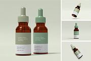 Amber Glass Dropper Bottle Mockup, a Packaging Mockup by zpackcreative (Thumbnail 1 of 5)