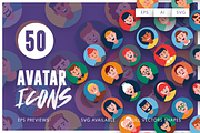50 Avatar Icons, an Icon by Dighital (Thumbnail 1 of 6)
