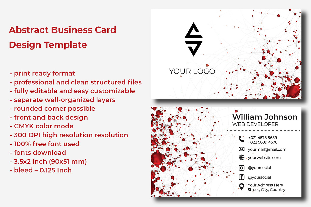Abstract Business Card Design, a Business Card Template by Kseniya-Omega (Photo 2 of 4)
