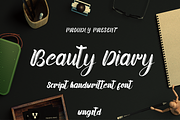 Beauty Diary, a Handwritten Font by Wangsinawang Studio (Thumbnail 1 of 7)