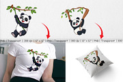 Swing Panda Clipart, a Graphic by Artnoy (Thumbnail 3 of 5)