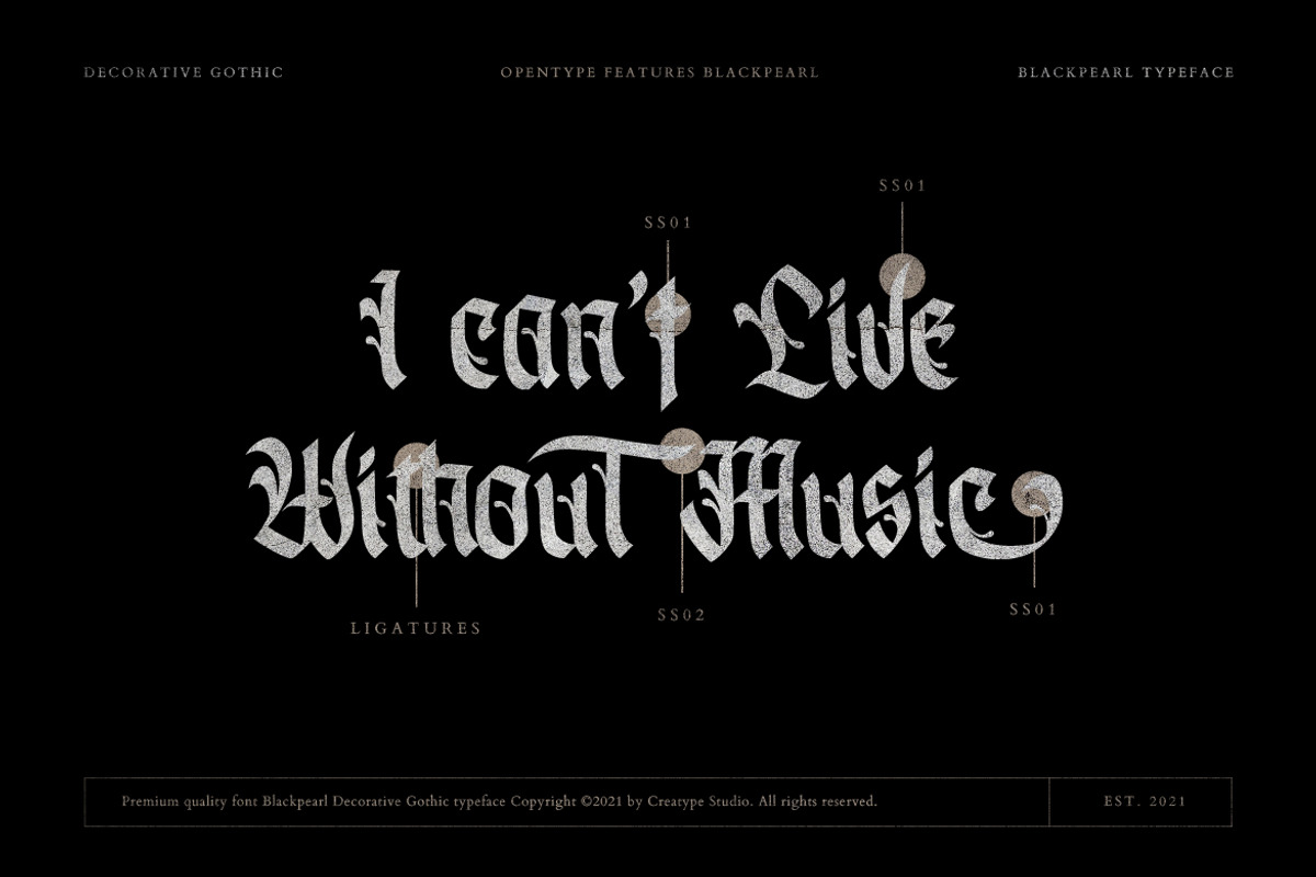 Blackpearl Gothic Business Font, a Font by Creatype Studio (Photo 4 of 10)