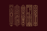 Art Deco 18 Floral Panels, a Decorative Illustration by Stanislav Kharchevskyi (Thumbnail 4 of 4)