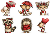 Quirky Valentines Animals Clipart, an Illustration by Dream Creation (Thumbnail 6 of 7)