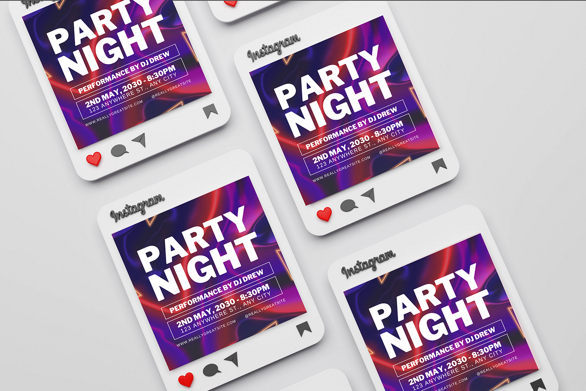 Vibrant Party Night Social Media, a Social Media Template by TemplateCastleStore (Photo 7 of 9)