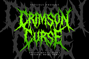 Crimson Curse - Death Metal Font, a Blackletter Font by Masyafi Studio (Thumbnail 1 of 6)