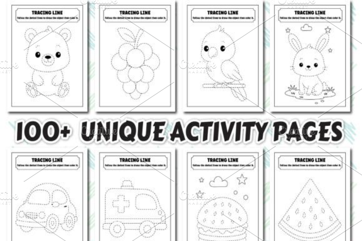 Tracing Line Activity Book for Kids, an Illustration by Design Station (Photo 3 of 4)