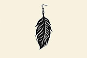 Leaf Earring Silhouette Bundle, a Graphic by balal (Thumbnail 4 of 11)