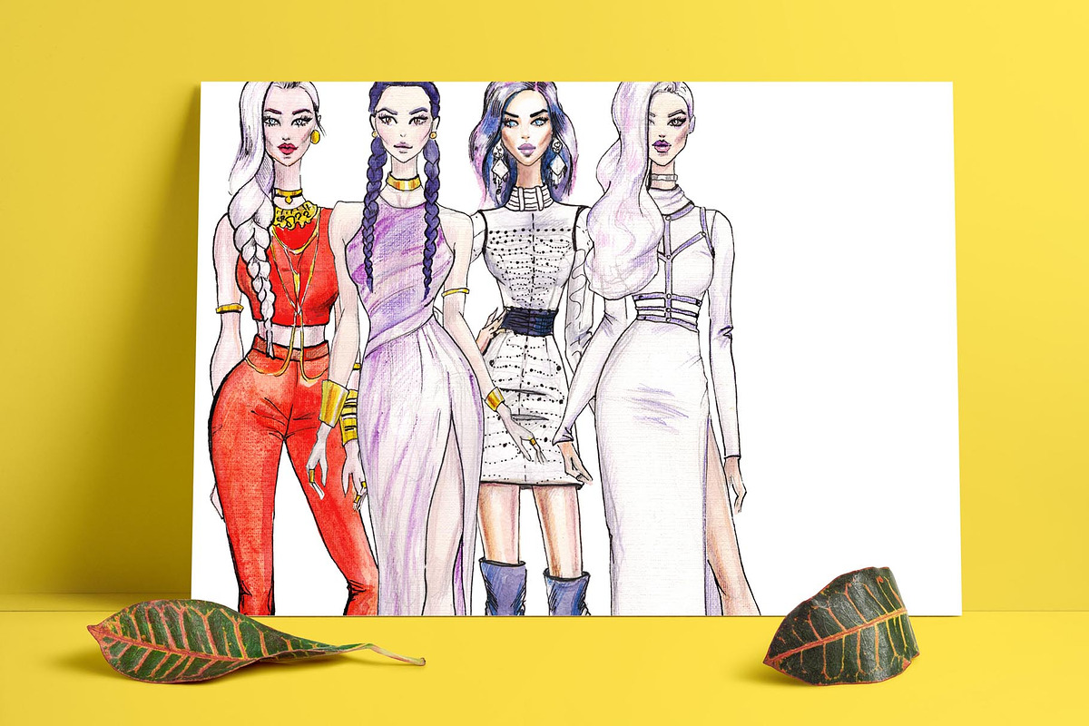 Fashion Girls, a Decorative Illustration by zaksheuskaya (Photo 3 of 5)