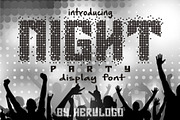 Night Party Display Font, a Font by herulogo (Thumbnail 1 of 4)
