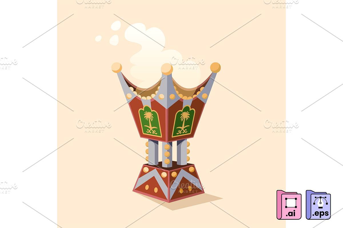 Traditional Saudi Incense Burner, an Object Illustration by MISS CHATZ