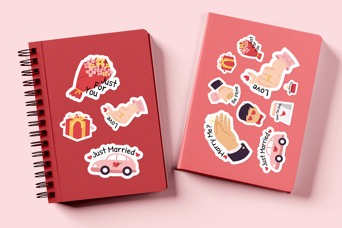 Wedding Sticker Illustration Set