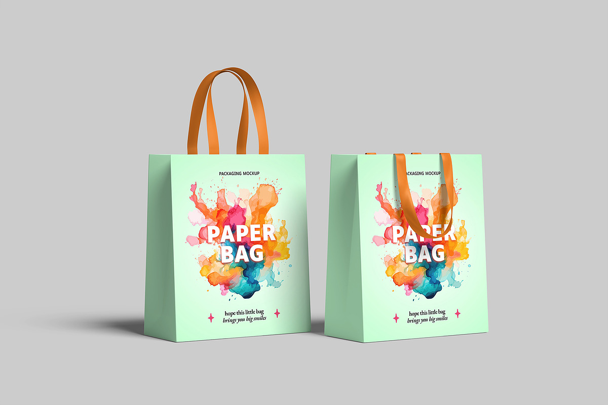 Paper Bag Mockup, a Merchandise Mockup by graphictime (Photo 11 of 12)