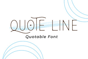 Quote Line Font