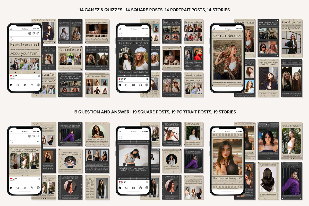 Hairstylist Instagram Template, a Social Media Template by Kalubuak (Photo 7 of 10)