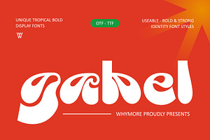 Gabel bold tropical retro font, a Slab Serif Font by WhymoreArt