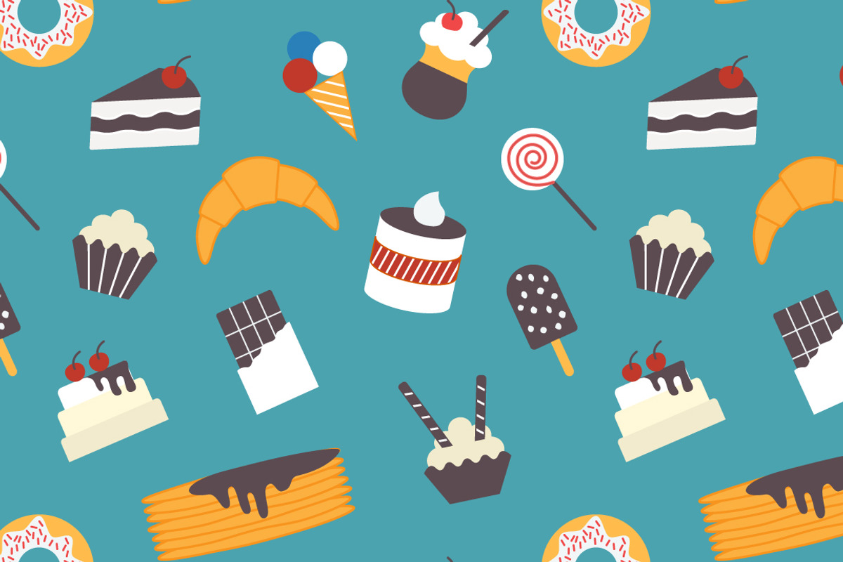 Food theme seamless pattern preview 4