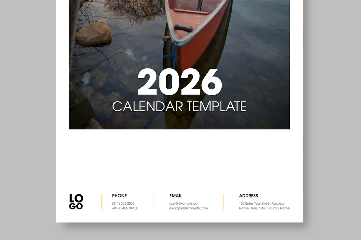 2026 Minimalist Wall Calendar Design preview 3
