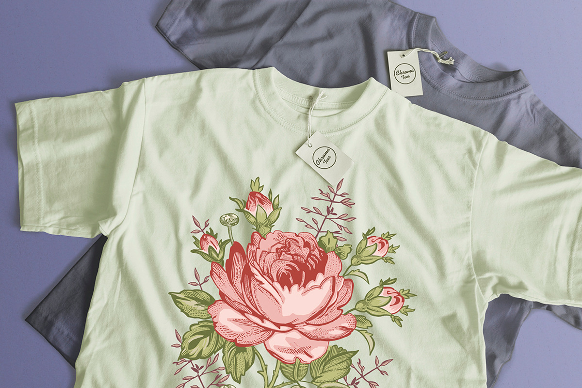 Set Seamless Flowers Roses Chamomile, a Pattern Graphic by Vintage (Photo 13 of 14)