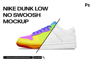 Nike Dunk Low (NO SWOOSH) PS Mockup